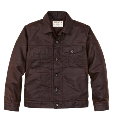 Filson Tin Cloth Short Lined Cruiser Jacket Black front