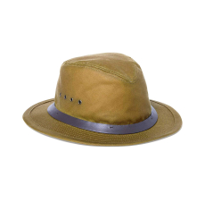 Filson Tin Cloth Packer Hat Dark Tan fron side