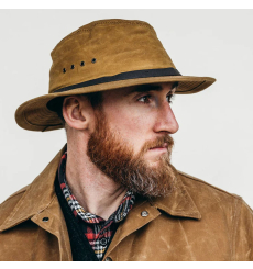 Filson Tin Cloth Packer Hat Dark Tan fron side