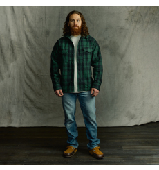 Filson Wool Jac-Shirt Oat/Brown/Heather/Multi Plaid front