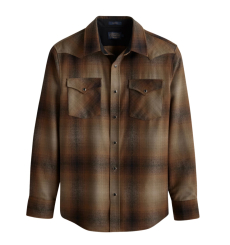 Pendleton Burnside Flannel Shirt Olive/Blue/Rust Plaid
