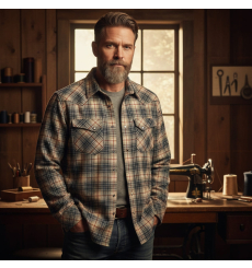 Pendleton Burnside Flannel Shirt Olive/Blue/Rust Plaid