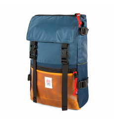 Topo Designs Rover Pack Heritage Navy/Brown Leather