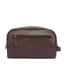 Barbour Leather Wash Bag Dark Brown
