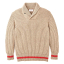Filson Bristol Shawl Neck Sweater Grey Heather/Dark Charcoal front