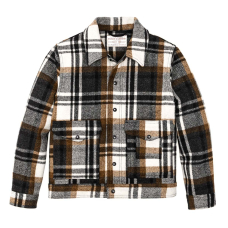 Filson Mackinaw Wool Work Jacket Blue Coal/Copper Heather