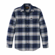 Filson Vintage Flannel Work Shirt Light Blue/Navy Plaid