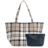 Barbour Layla Tartan Large Tote Bag Rosewood Tartan