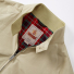 Baracuta G9 Original Harrington Jacket Natural - Collar with tartan lining
