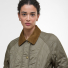 Barbour Beadnell Polarquilt Jacket Military Brown - Corduroy collar