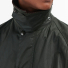 Barbour Bedale Wax Jacket Sage - Collar closed