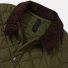 Barbour Heritage Liddesdale Quilted Jacket Olive - Corduroy collar