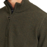 Barbour Holden Half Zip Lambswool Sweater Olive Marl - Zipper