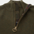 Barbour Holden Half Zip Lambswool Sweater Olive Marl - Tartan Detail