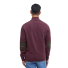 Barbour Holden Half Zip Lambswool Sweater Ruby Marl - Backside