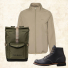 Barbour Korbel Waterproof Jacket Washed Stone - Perfect match Filson - Red Wing