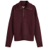 Barbour Lavensdale Half Zip Knitted Jumper Black Cherry