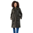 Barbour Long Cannich Wax Jacket Olive/Classic - Jacket closed