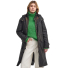 Barbour Long Cannich Wax Jacket Olive/Classic - Jacket open