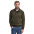 Barbour Patch Half Button Lambswool Sweater Seaweed - Frontside