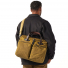 Filson 24-Hour Tin Cloth Briefcase Tan carried on back