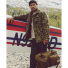 Filson 48-Hour Tin Cloth Duffle Bag Dark Tan in front of plane