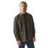 Filson Alaskan Guide Shirt Otter Green/Black Plaid front wearing 