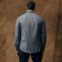 Filson Chambray CPO Shirt Rinsed Indigo Chambray wearing back