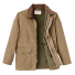 Filson Dry Wax Mile Marker Coat Dark Beige Interior zipper for optional liners (sold separately)