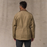 Filson Dry Wax Mile Marker Coat Dark Beige wearing back