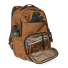 Filson Dryden Backpack Whiskey Whiskey front pocket open