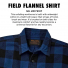 Filson Field Flannel Shirt Cobalt Black Buffalo