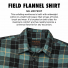 Filson Field Flannel Shirt Northcoast Green Print the shirt