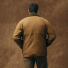 Filson Lined Tin Cloth Field Jacket Dark Tan wearing back