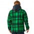 Filson Mackinaw Jac Shirt Acid Green/Black Heritage Plaid wearing back with hoodie