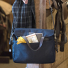 Filson Original Briefcase 11070256 Navy with goatskin gloves