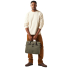 Filson Rugged Twill Original Briefcase Otter Green wearing in hand front