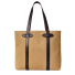 Filson Rugged Twill Large Open Tote Bag Tan open full length 