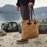 Filson Rugged Twill Tote Bag Tan on the job