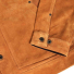 Filson Suede Short Cruiser Saddle Brown Button-close front and cuffs