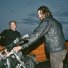 Filson Tin Cloth Short Lined Cruiser Jacket Black playing with bikes
