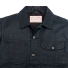 Filson Tin Cloth Short Lined Cruiser Jacket Service Blue front detail