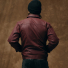 Filson Tin Cloth Short Lined Cruiser Jacket Fired Brick wearing back