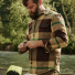 Filson Vintage Flannel Work Shirt Tan Green Coffee fishing