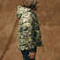 Filson Waxed Down Jacket Tundra Shrub Camo wearing side