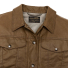 Filson Women's Short Lined Cruiser Dark Tan Metal-button front closure