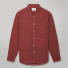Portuguese Flannel Lobo Cotton-Corduroy Shirt Bordeaux front with background