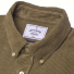 Portuguese Flannel Lobo Cotton-Corduroy Shirt Olive front with label