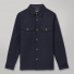 Portuguese Flannel Wool Field Overshirt Navy front with background