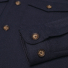 Portuguese Flannel Wool Field Overshirt Navy sleeve-detail